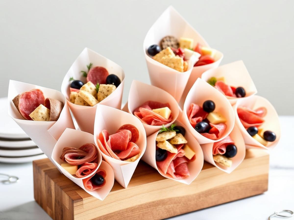 Artisanal Charcuterie Grazing Cones
